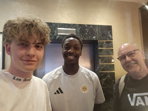 Selfie mit Sohn und Tyrick Bodak